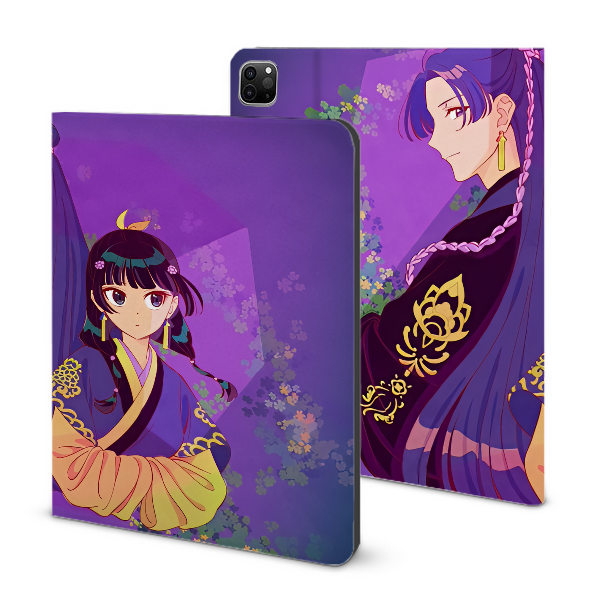 （画像用） 薬屋のひとりごと The Apothecary Diaries IPad ケース ブック型 PUレザー TPU 耐衝撃 軽量 薄型 ペン収納なし 全面保護 IPad 各モデル対応